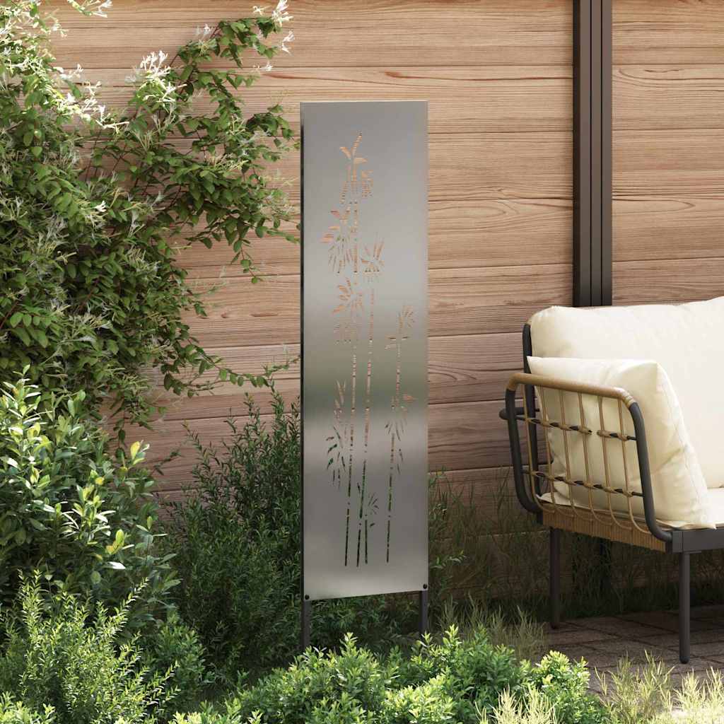vidaXL Ecran de intimitate pentru grădină Floral Argintiu 32 x 140 cm