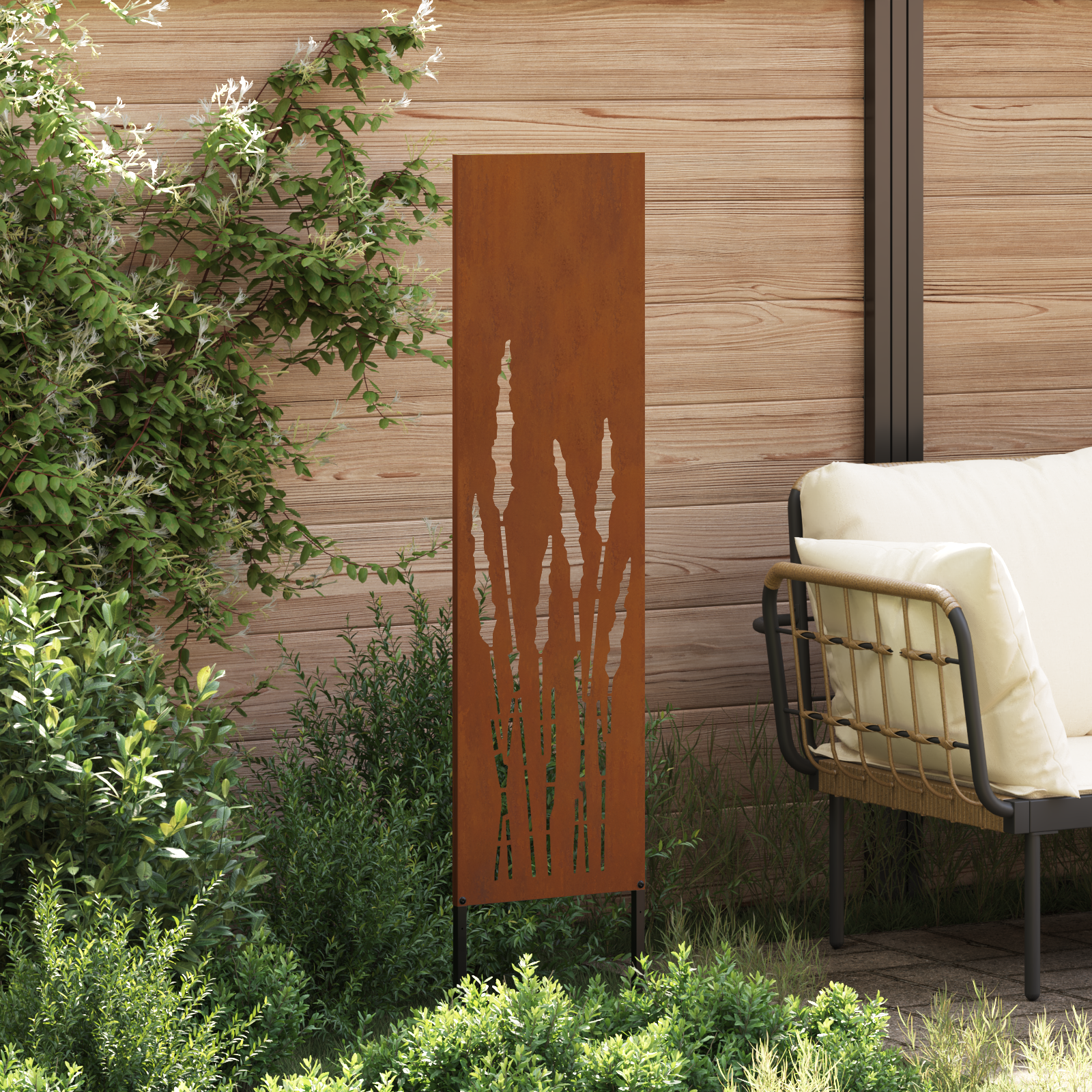 vidaXL Panou Decorativ de Grădină Ruginit 32 x 140 cm vidaXL Panou Decorativ de Grădină Ruginit 32 x 140 cm