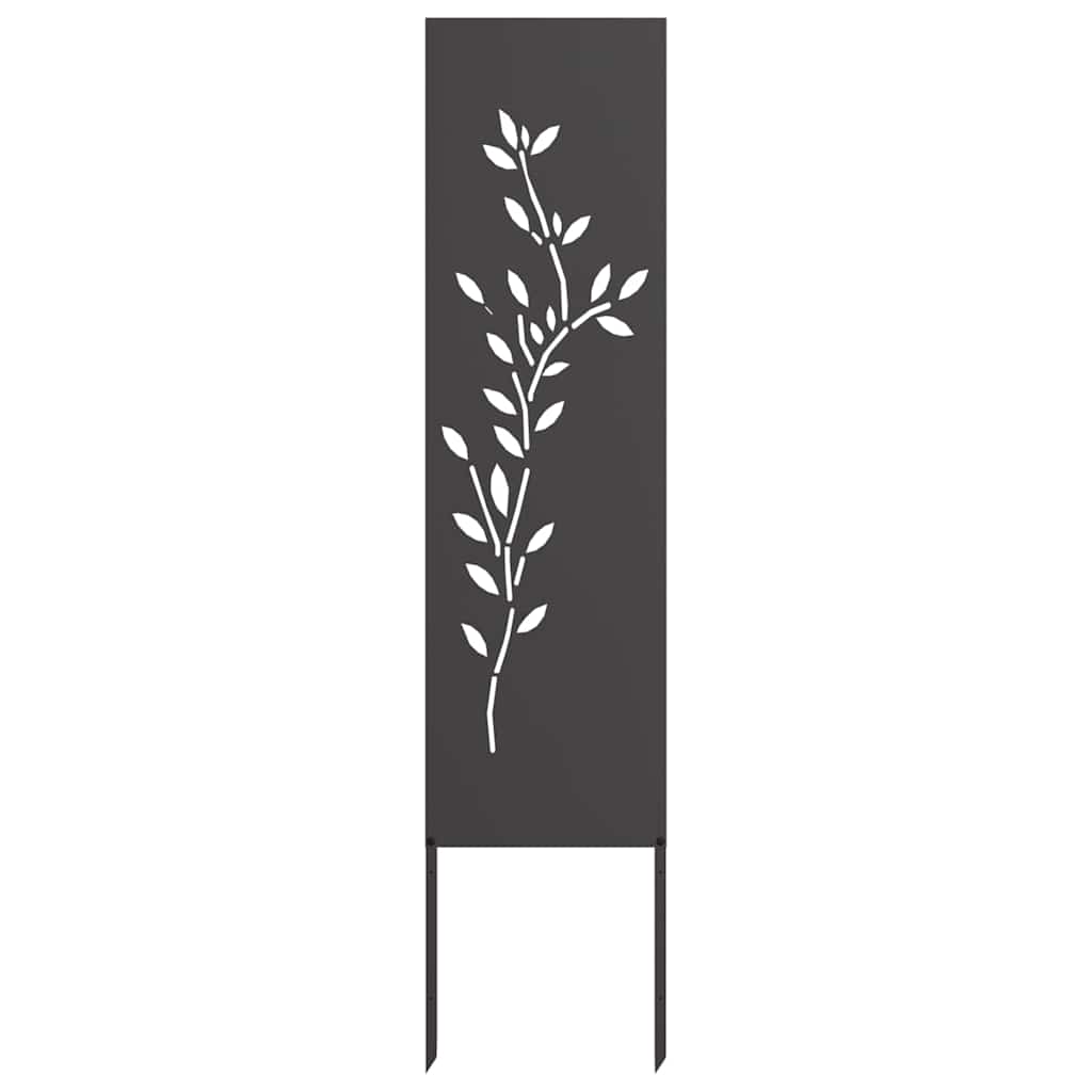 vidaXL Panou Decorativ de Grădină Negru 32 x 140 cm