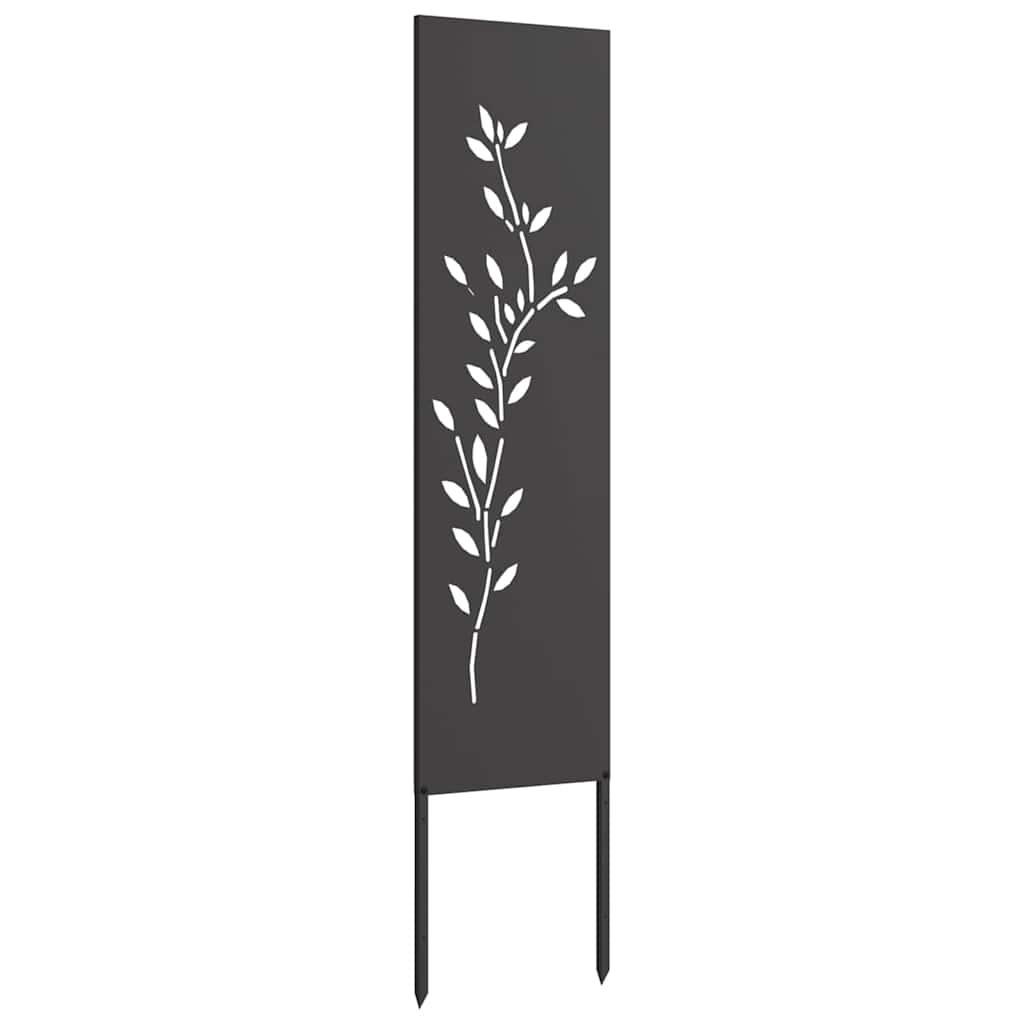 vidaXL Panou Decorativ de Grădină Negru 32 x 140 cm