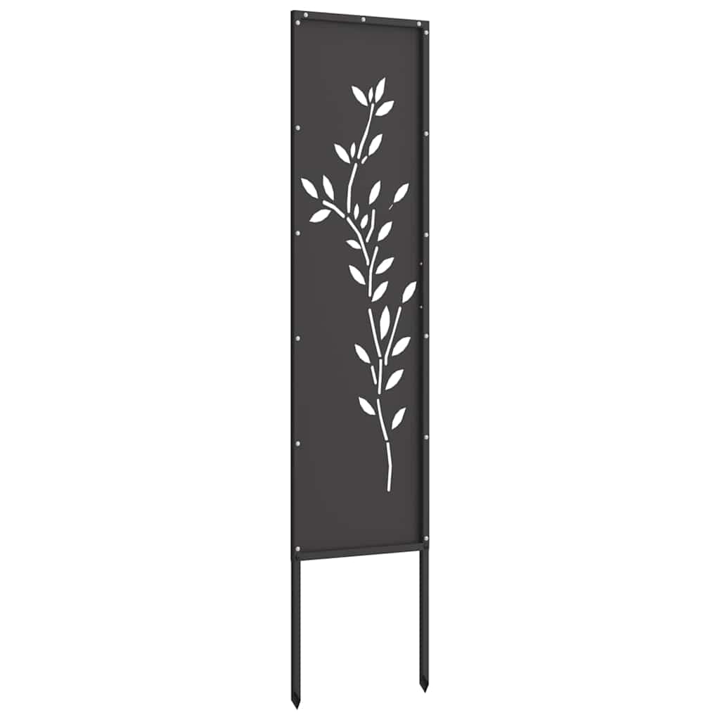 vidaXL Panou Decorativ de Grădină Negru 32 x 140 cm