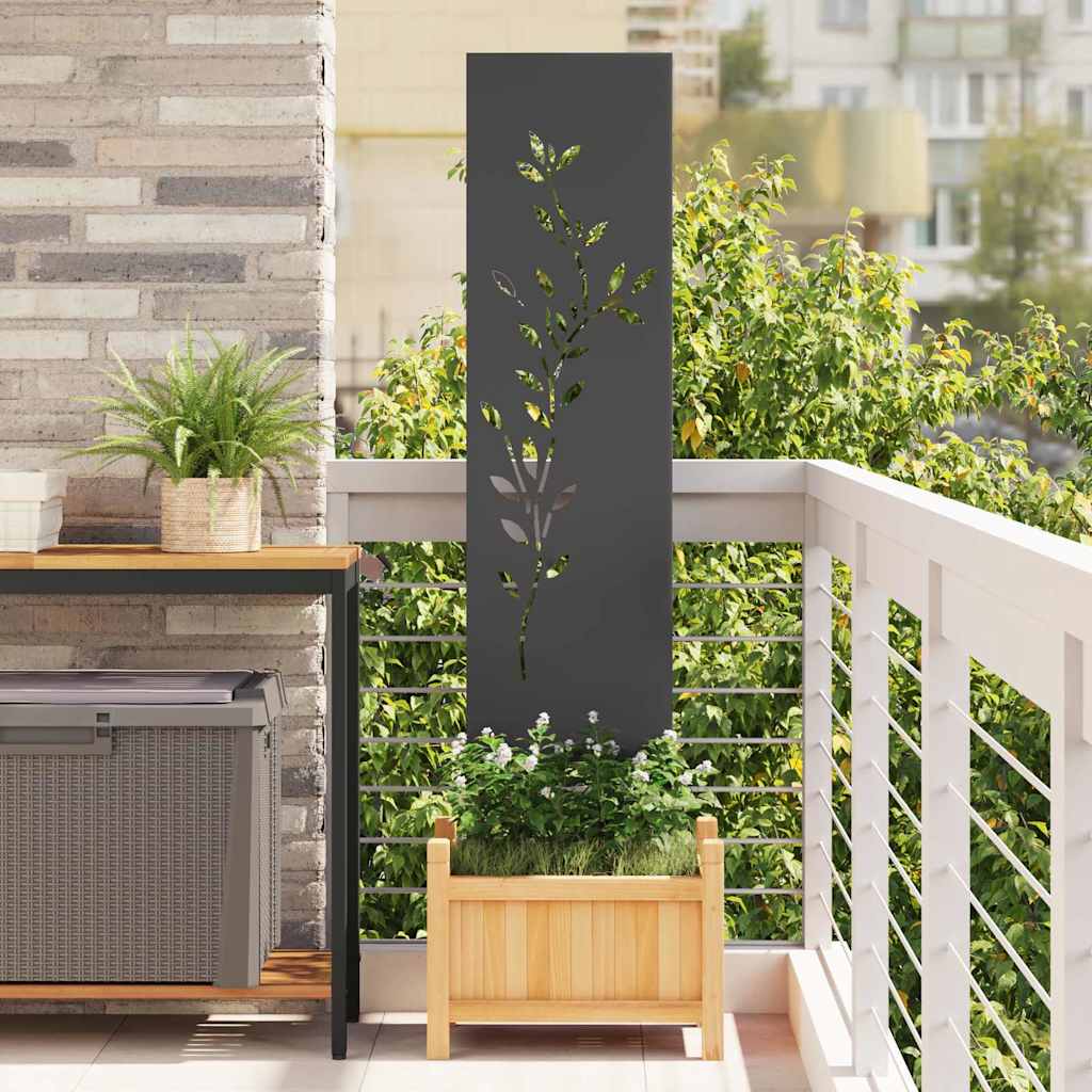 vidaXL Panou Decorativ de Grădină Negru 32 x 140 cm