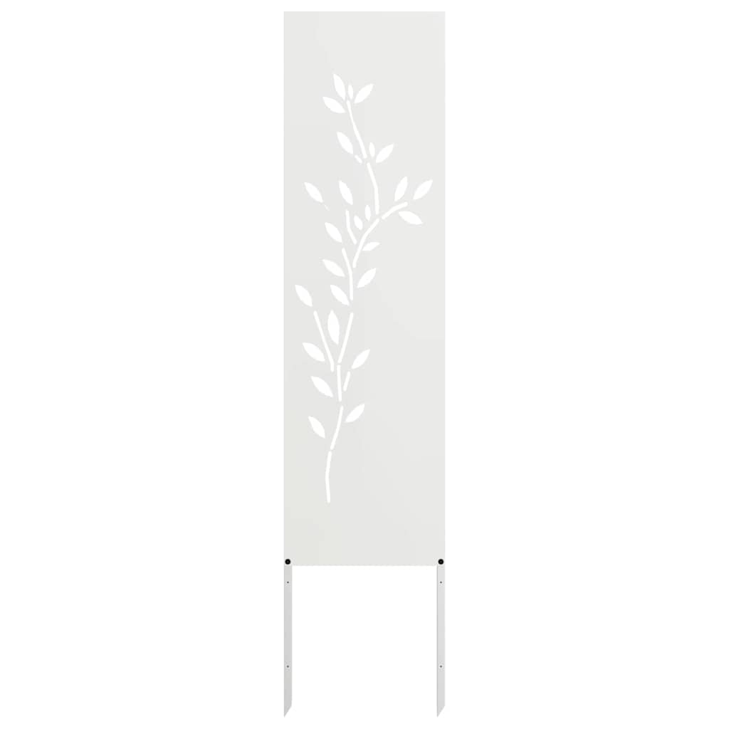 vidaXL Panou Decorativ de Grădină Alb 32 x 140 cm Oțel laminat la rece vidaXL Panou Decorativ de Grădină Alb 32 x 140 cm Oțel laminat la rece