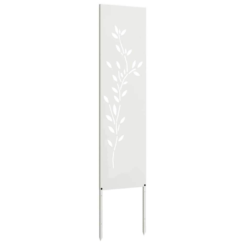 vidaXL Panou Decorativ de Grădină Alb 32 x 140 cm Oțel laminat la rece vidaXL Panou Decorativ de Grădină Alb 32 x 140 cm Oțel laminat la rece