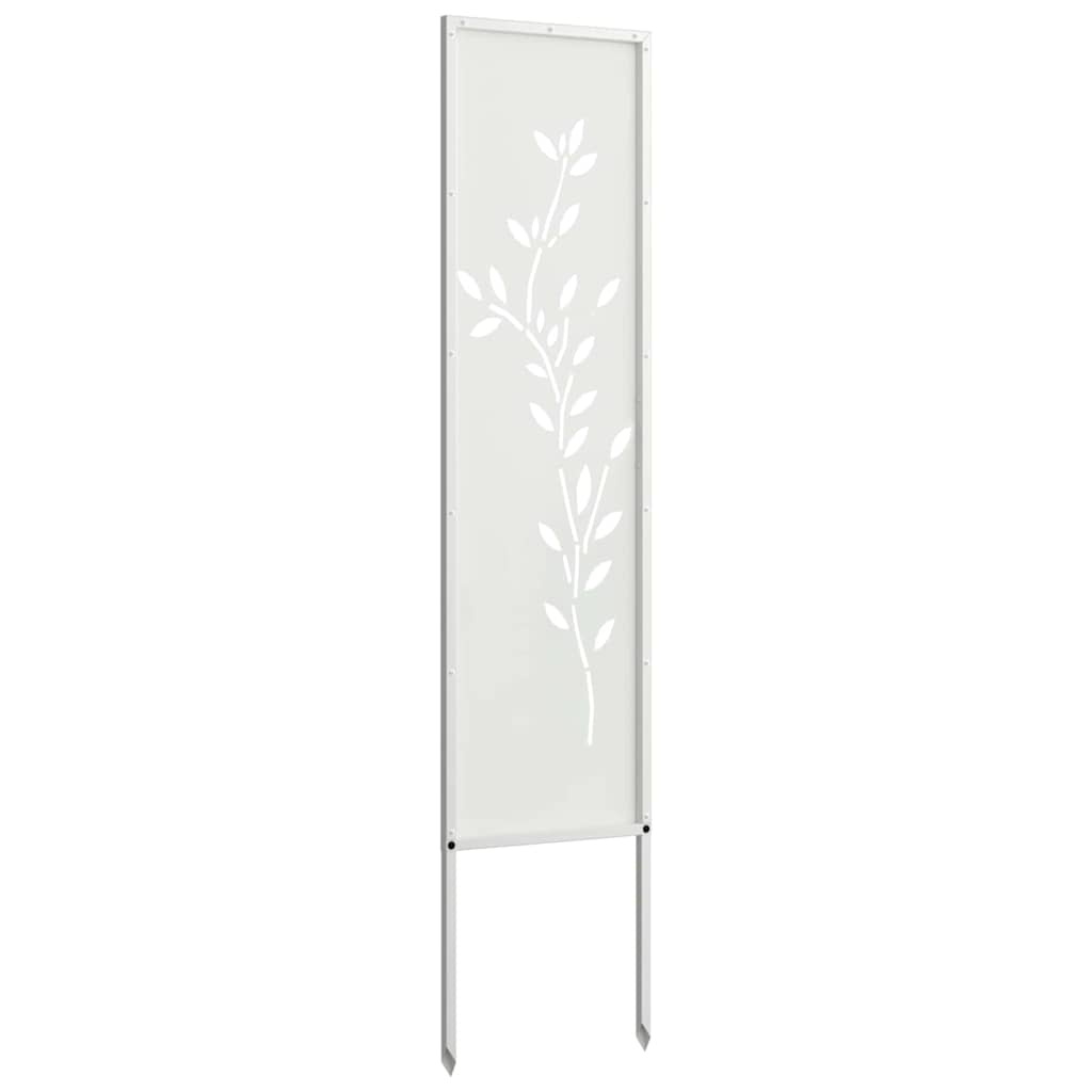 vidaXL Panou Decorativ de Grădină Alb 32 x 140 cm Oțel laminat la rece vidaXL Panou Decorativ de Grădină Alb 32 x 140 cm Oțel laminat la rece