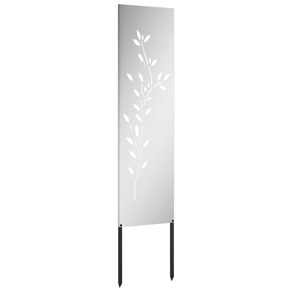 vidaXL Panou Decorativ de Grădină Argintiu 32 x 140 cm Oțel galvanizat vidaXL Panou Decorativ de Grădină Argintiu 32 x 140 cm Oțel galvanizat