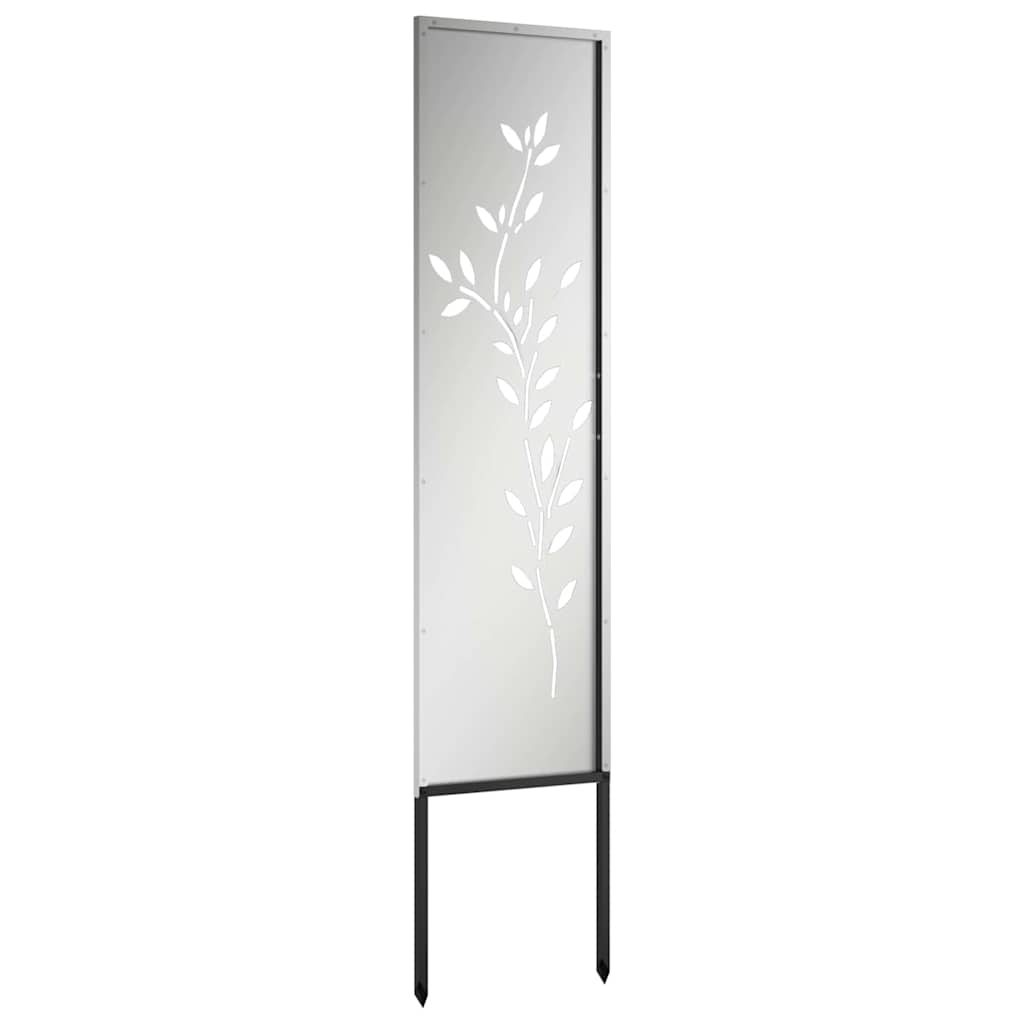 vidaXL Panou Decorativ de Grădină Argintiu 32 x 140 cm Oțel galvanizat vidaXL Panou Decorativ de Grădină Argintiu 32 x 140 cm Oțel galvanizat