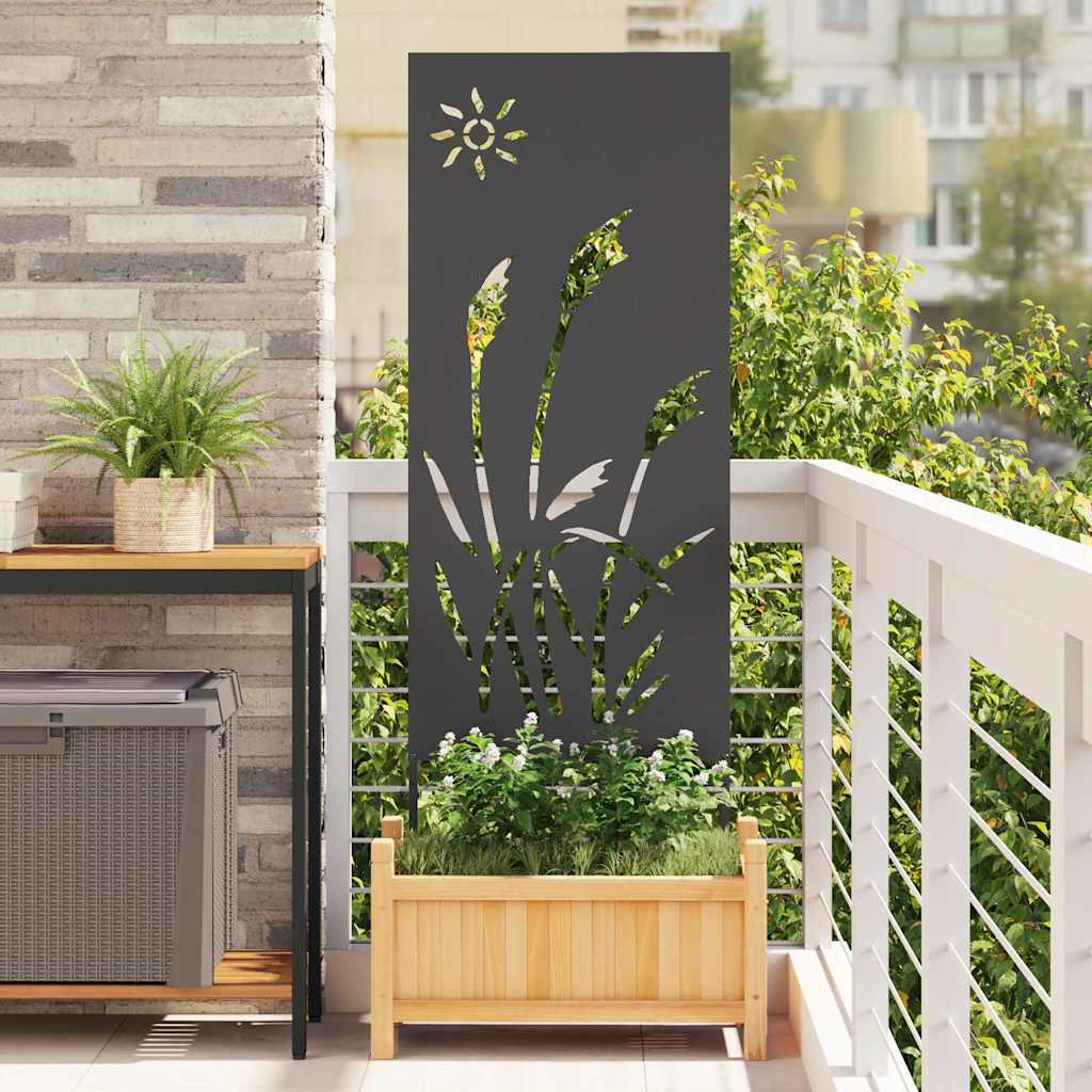 vidaXL Ecran de intimitate pentru grădină Traforaj Negru 50 x 140 cm