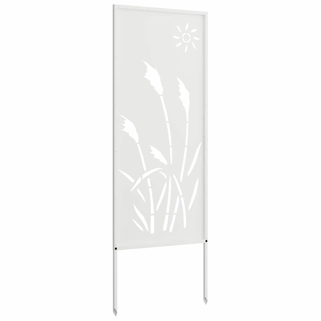 vidaXL Ecran de intimitate pentru grădină Traforaj Alb 50 x 140 cm