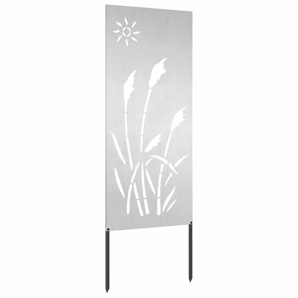vidaXL Panou Decorativ de Grădină Argintiu 50 x 140 cm Oțel inoxidabil vidaXL Panou Decorativ de Grădină Argintiu 50 x 140 cm Oțel inoxidabil