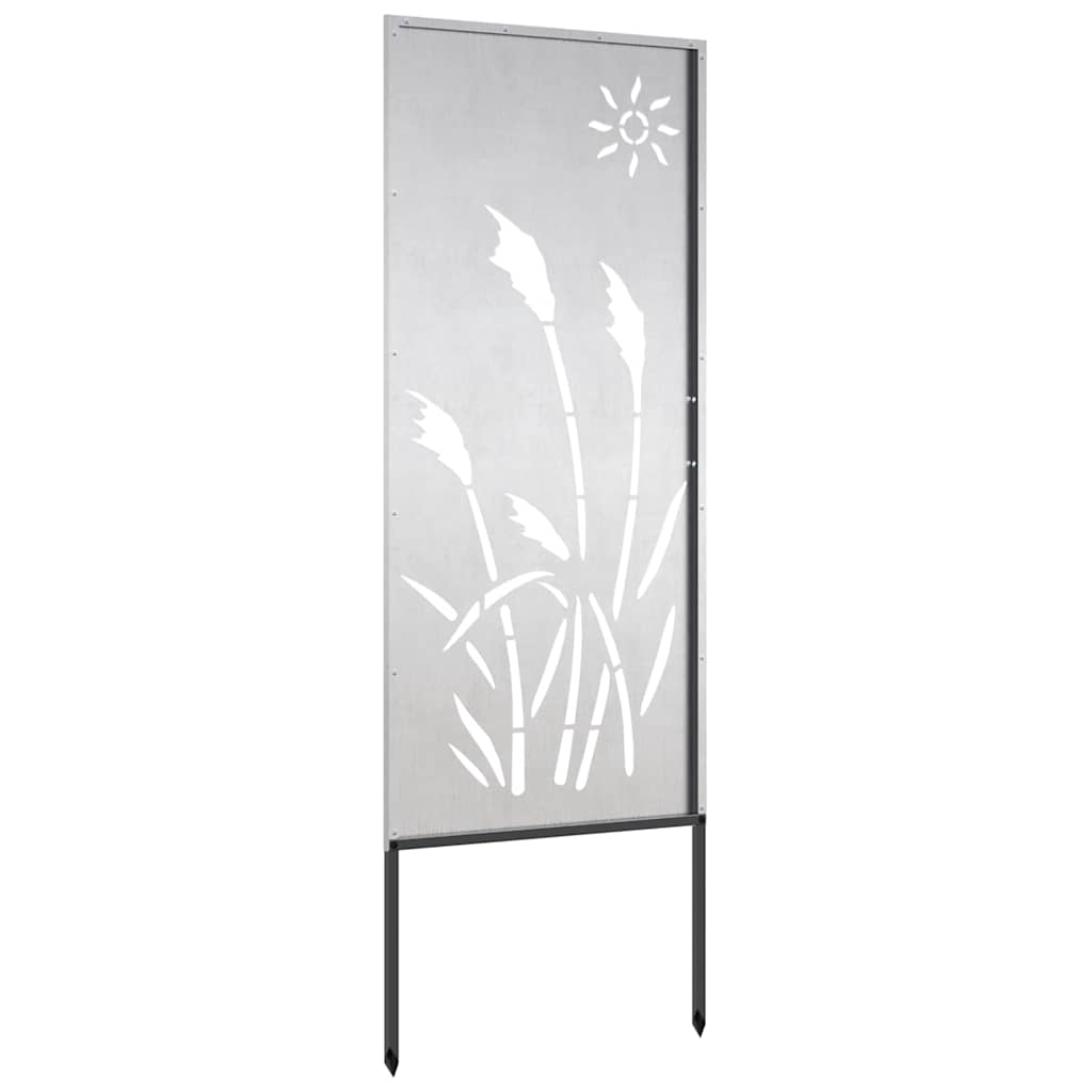 vidaXL Panou Decorativ de Grădină Argintiu 50 x 140 cm Oțel inoxidabil vidaXL Panou Decorativ de Grădină Argintiu 50 x 140 cm Oțel inoxidabil