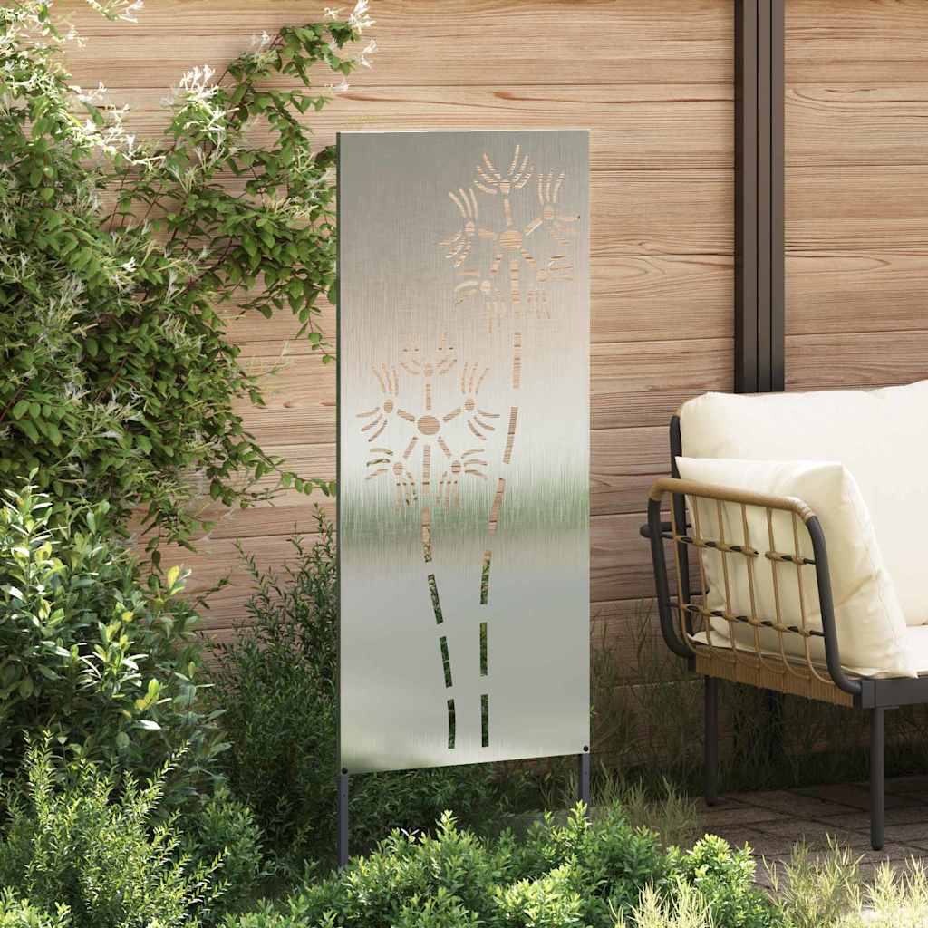 vidaXL Panou Decorativ de Grădină Argintiu 50 x 140 cm Oțel inoxidabil vidaXL Panou Decorativ de Grădină Argintiu 50 x 140 cm Oțel inoxidabil