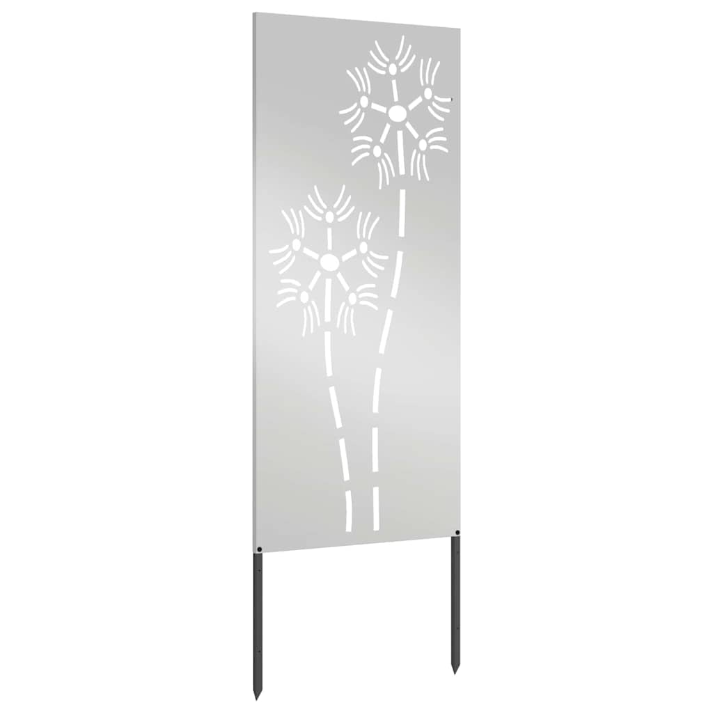 vidaXL Panou Decorativ de Grădină Argintiu 50 x 140 cm Oțel galvanizat vidaXL Panou Decorativ de Grădină Argintiu 50 x 140 cm Oțel galvanizat