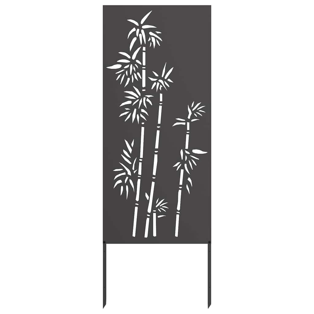 vidaXL Ecran de intimitate pentru grădină Floral Negru 50 x 140 cm