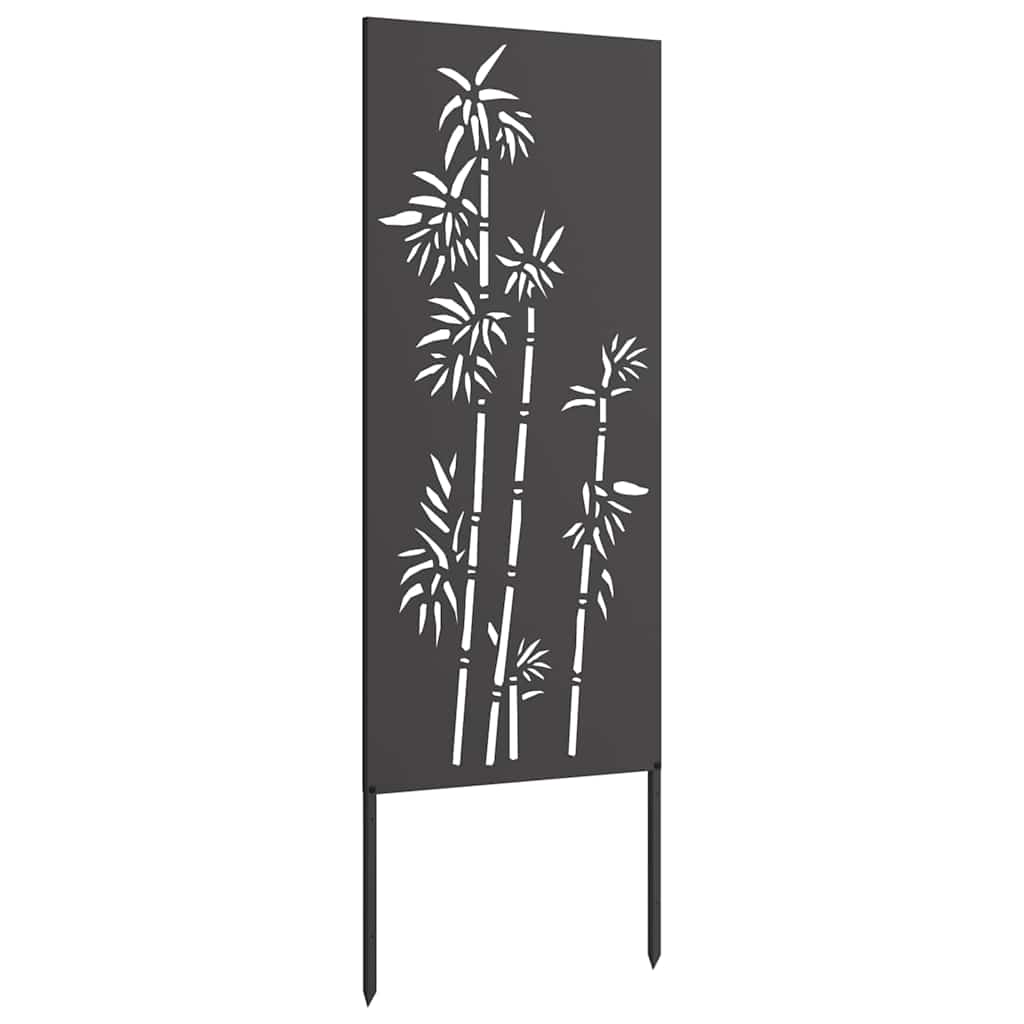vidaXL Ecran de intimitate pentru grădină Floral Negru 50 x 140 cm