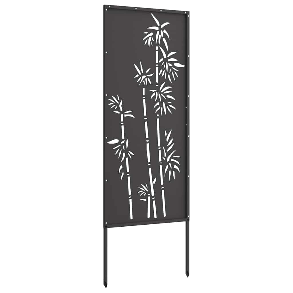 vidaXL Ecran de intimitate pentru grădină Floral Negru 50 x 140 cm