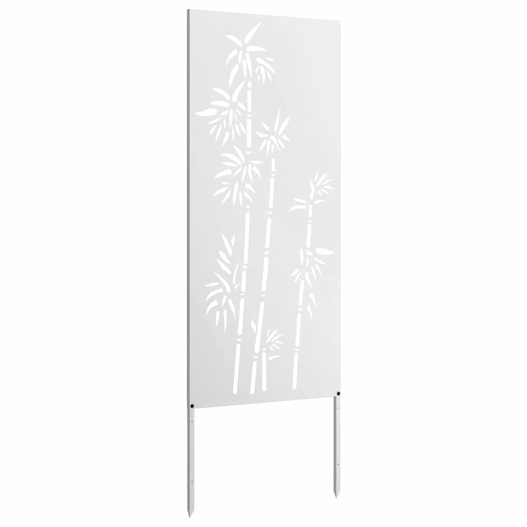 vidaXL Ecran de intimitate pentru grădină Floral Alb 50 x 140 cm