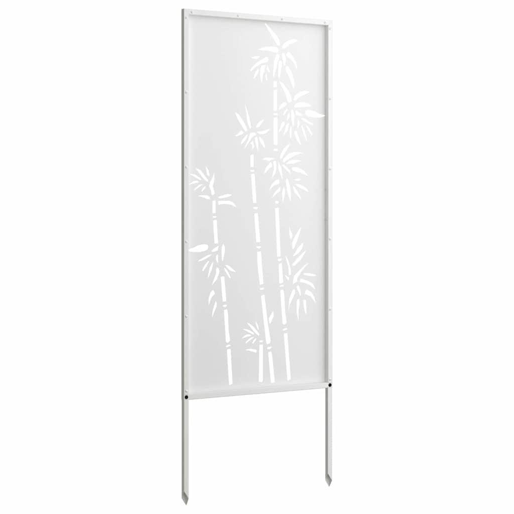 vidaXL Ecran de intimitate pentru grădină Floral Alb 50 x 140 cm