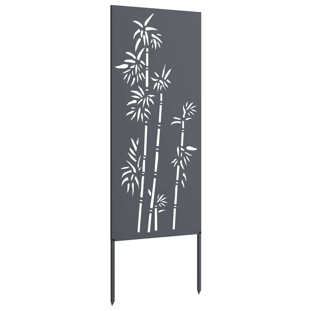 vidaXL Ecran de intimitate pentru grădină Floral Antracit 50 x 140 cm
