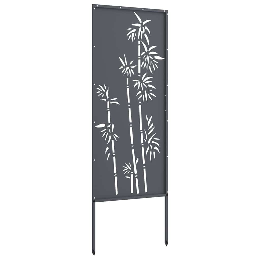 vidaXL Ecran de intimitate pentru grădină Floral Antracit 50 x 140 cm