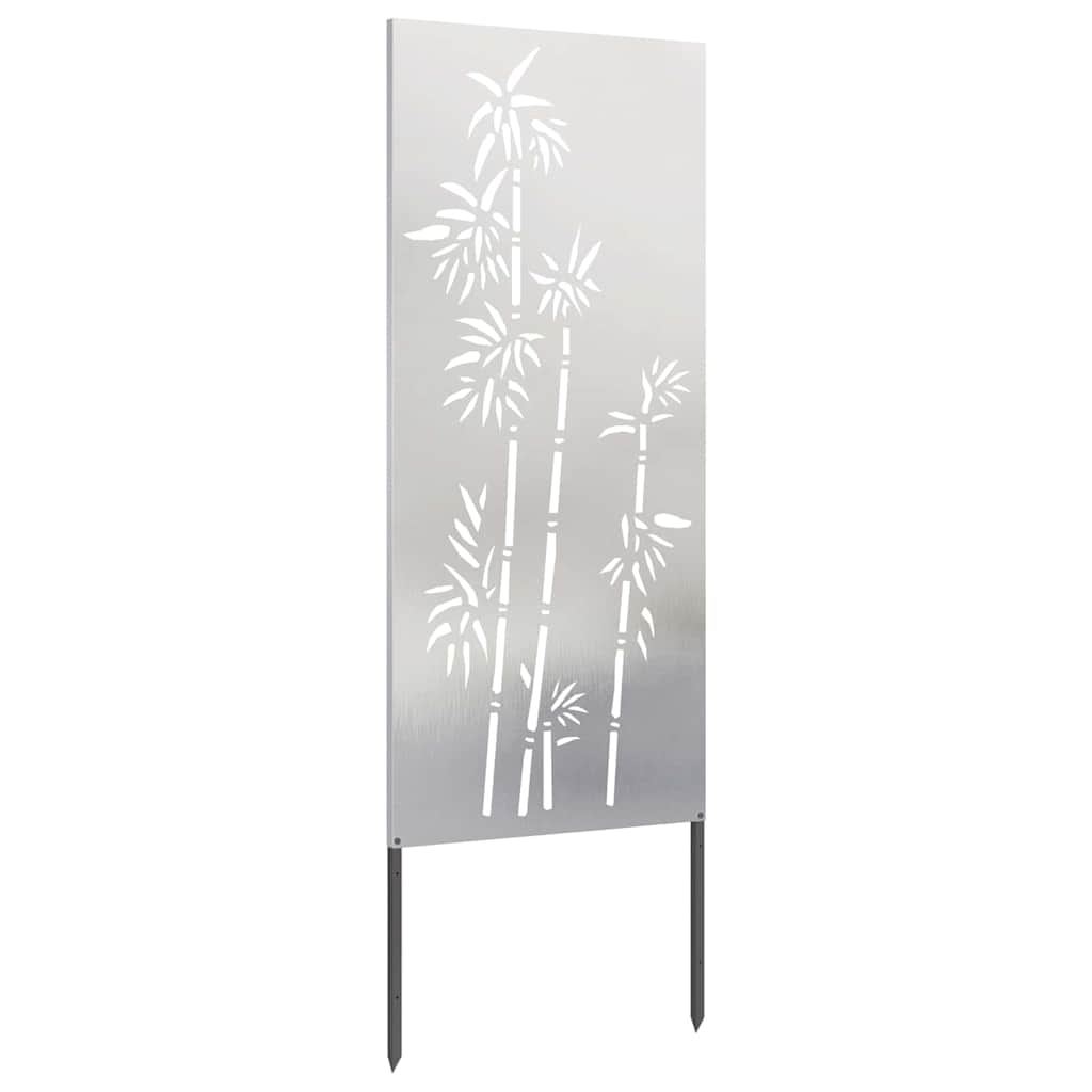 vidaXL Ecran de intimitate pentru grădină Floral Argintiu 50 x 140 cm