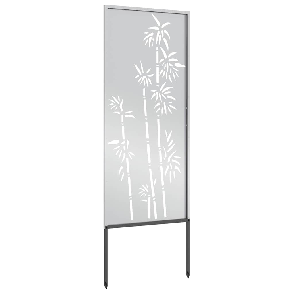 vidaXL Ecran de intimitate pentru grădină Floral Argintiu 50 x 140 cm