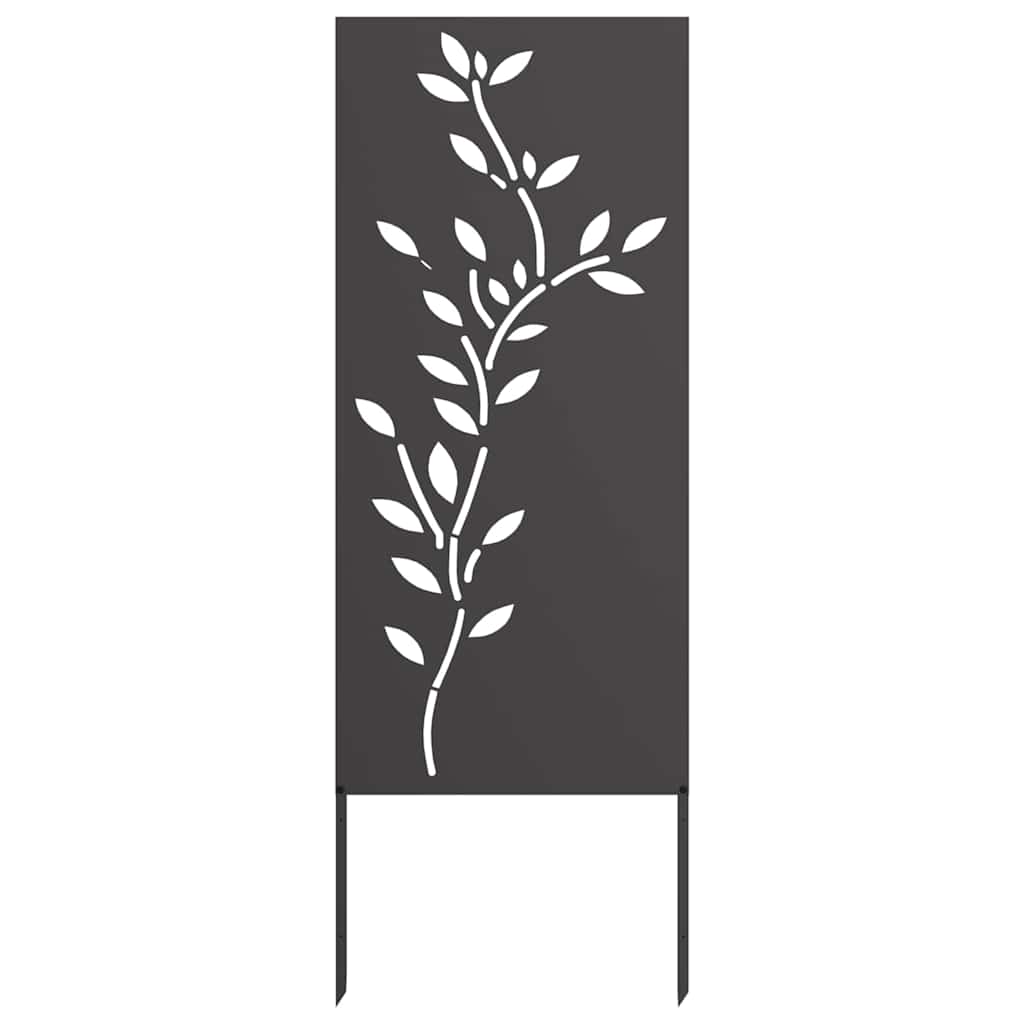 vidaXL Ecran de intimitate pentru grădină Floral Negru 50 x 140 cm