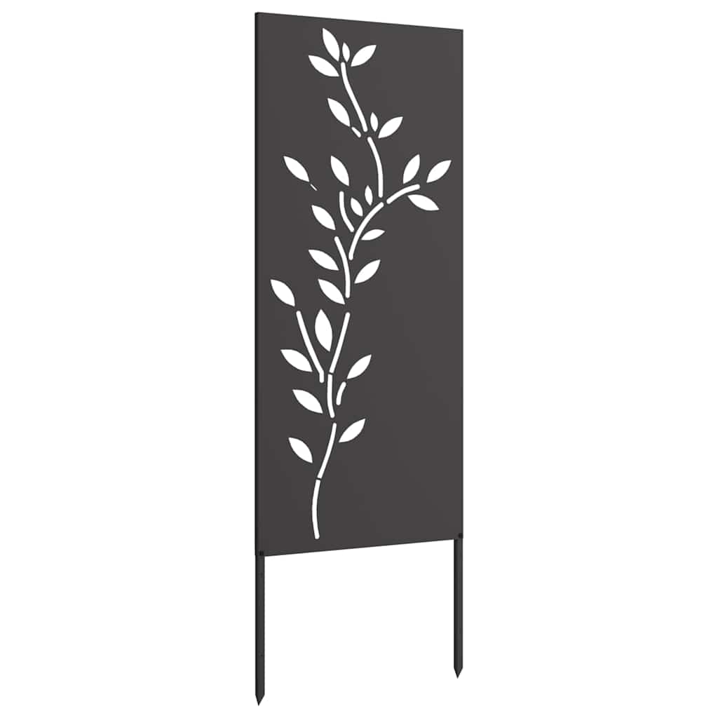 vidaXL Ecran de intimitate pentru grădină Floral Negru 50 x 140 cm