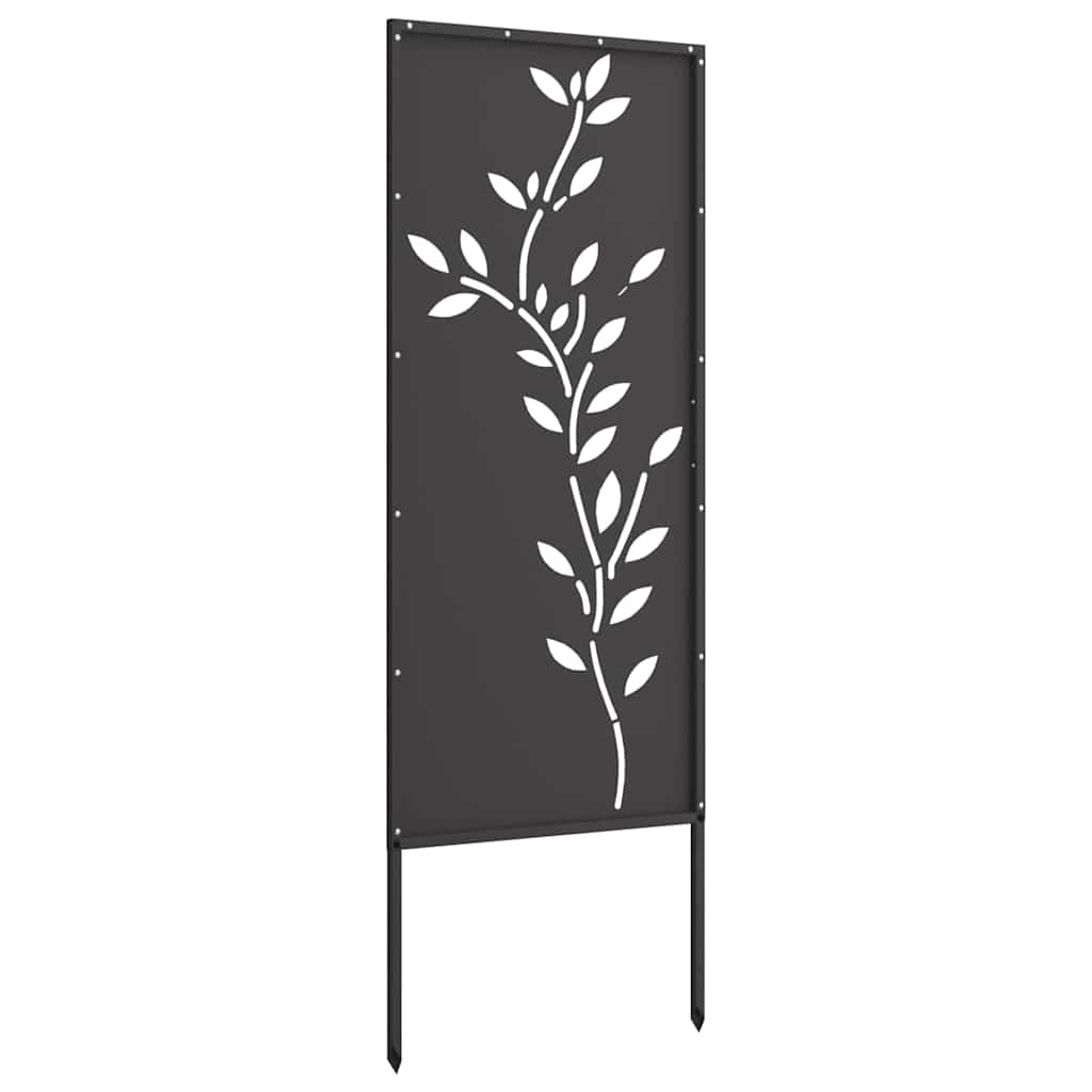 vidaXL Ecran de intimitate pentru grădină Floral Negru 50 x 140 cm