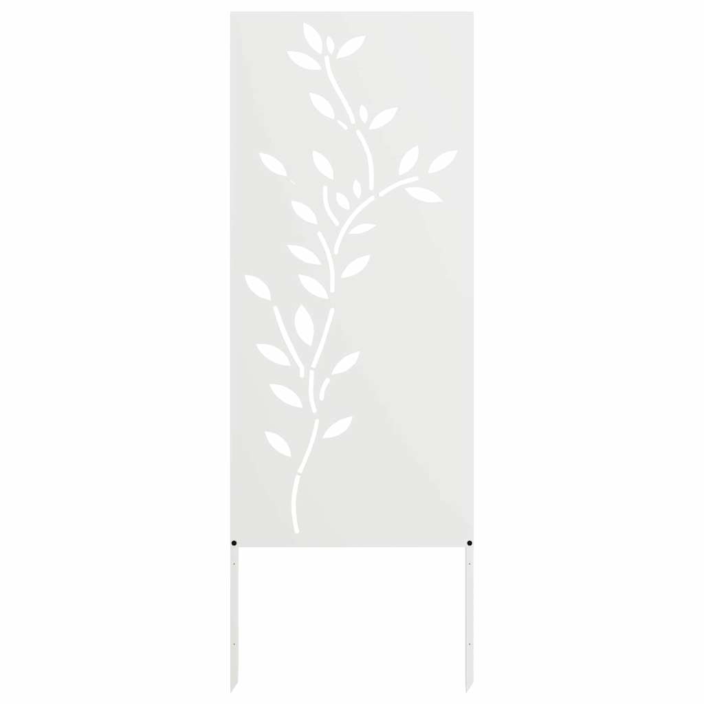 vidaXL Ecran de intimitate pentru grădină Floral Alb 50 x 140 cm