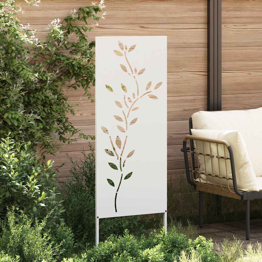 vidaXL Ecran de intimitate pentru grădină Floral Alb 50 x 140 cm