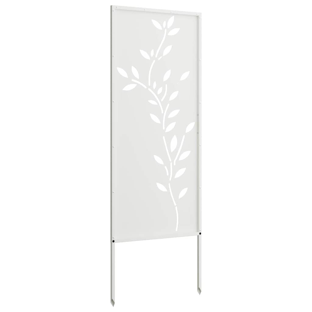 vidaXL Ecran de intimitate pentru grădină Floral Alb 50 x 140 cm