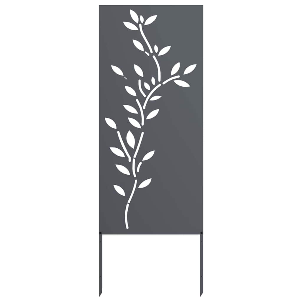 vidaXL Ecran de intimitate pentru grădină Floral Antracit 50 x 140 cm