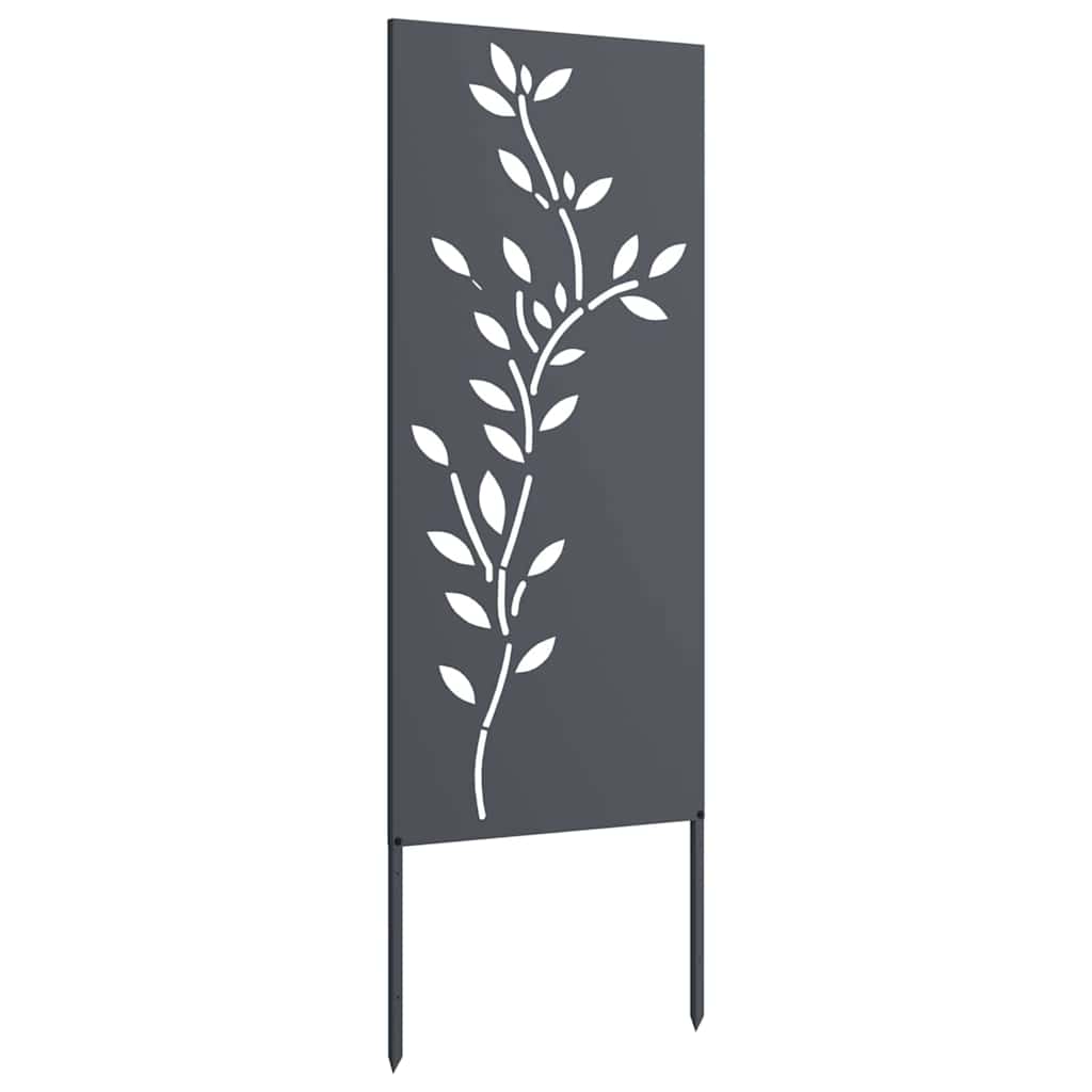 vidaXL Ecran de intimitate pentru grădină Floral Antracit 50 x 140 cm