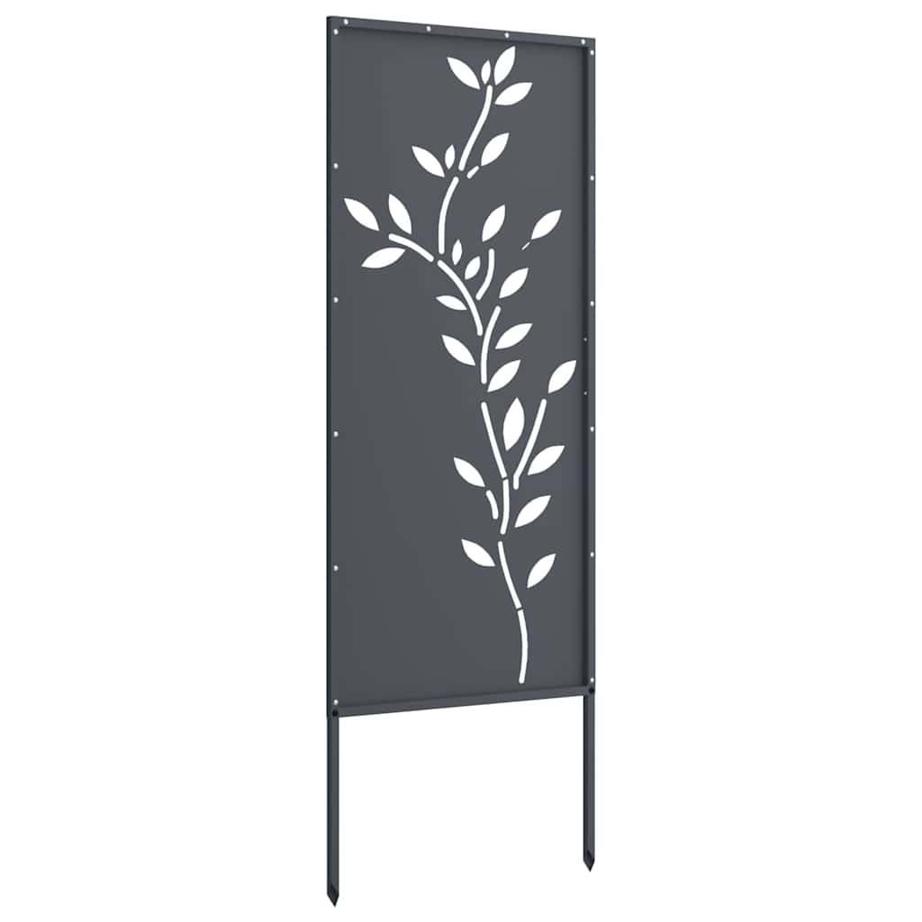 vidaXL Ecran de intimitate pentru grădină Floral Antracit 50 x 140 cm