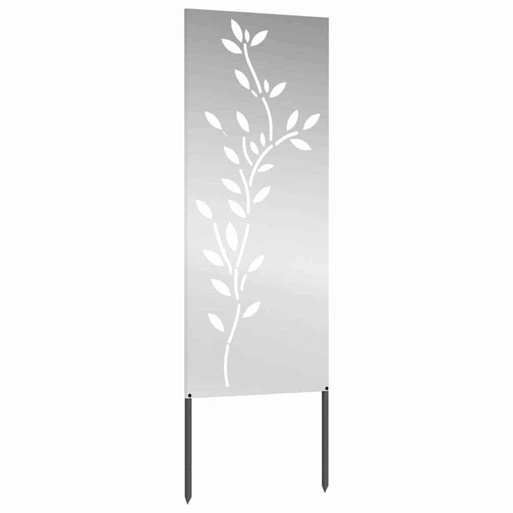 vidaXL Ecran de intimitate pentru grădină Floral Argintiu 50 x 140 cm