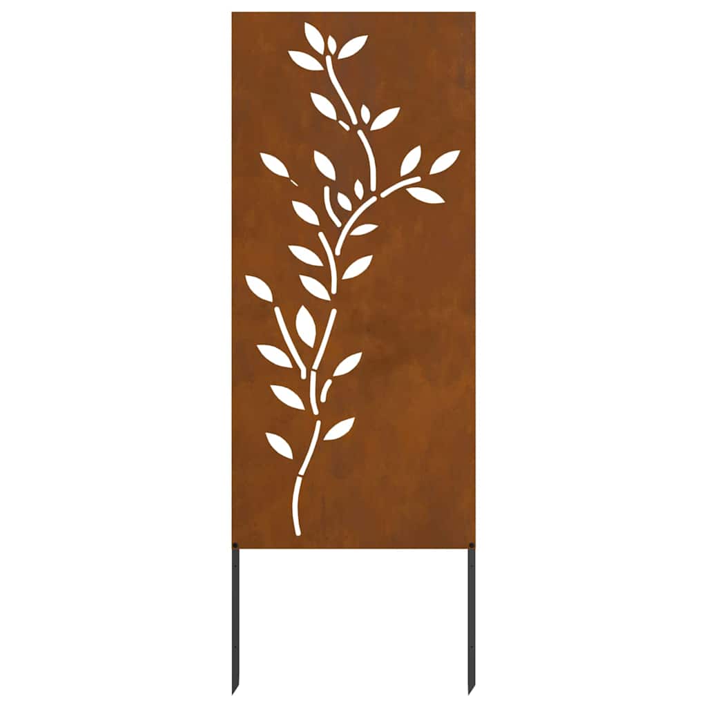 vidaXL Ecran de intimitate pentru grădină Floral Ruginit 50 x 140 cm