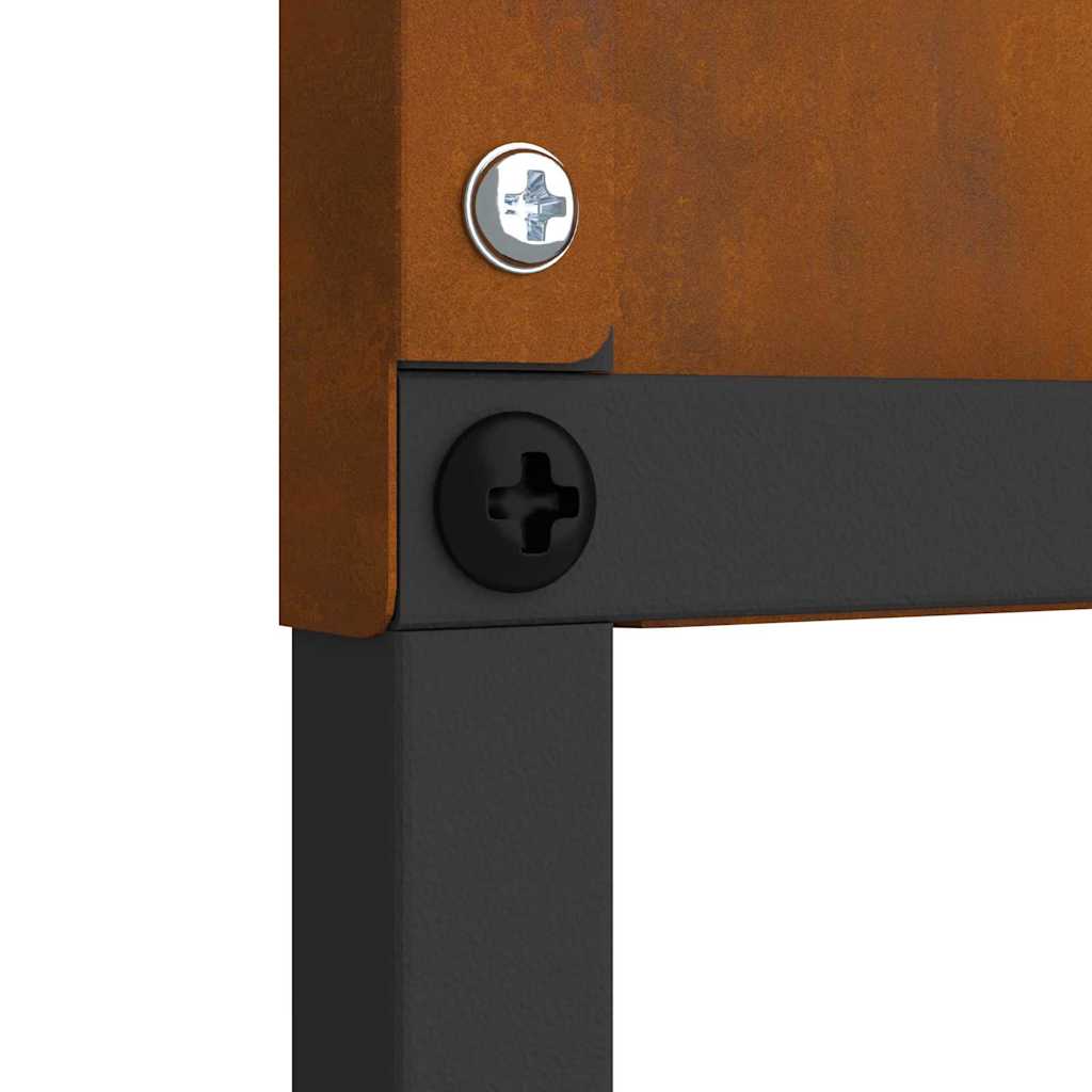 vidaXL Ecran de intimitate pentru grădină Floral Ruginit 50 x 140 cm