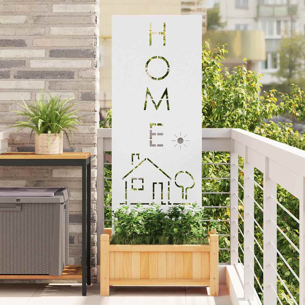 vidaXL Ecran de intimitate pentru grădină Traforaj Alb 50 x 140 cm