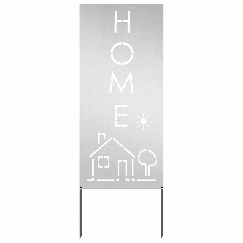 vidaXL Panou Decorativ de Grădină Argintiu 50 x 140 cm Oțel inoxidabil vidaXL Panou Decorativ de Grădină Argintiu 50 x 140 cm Oțel inoxidabil