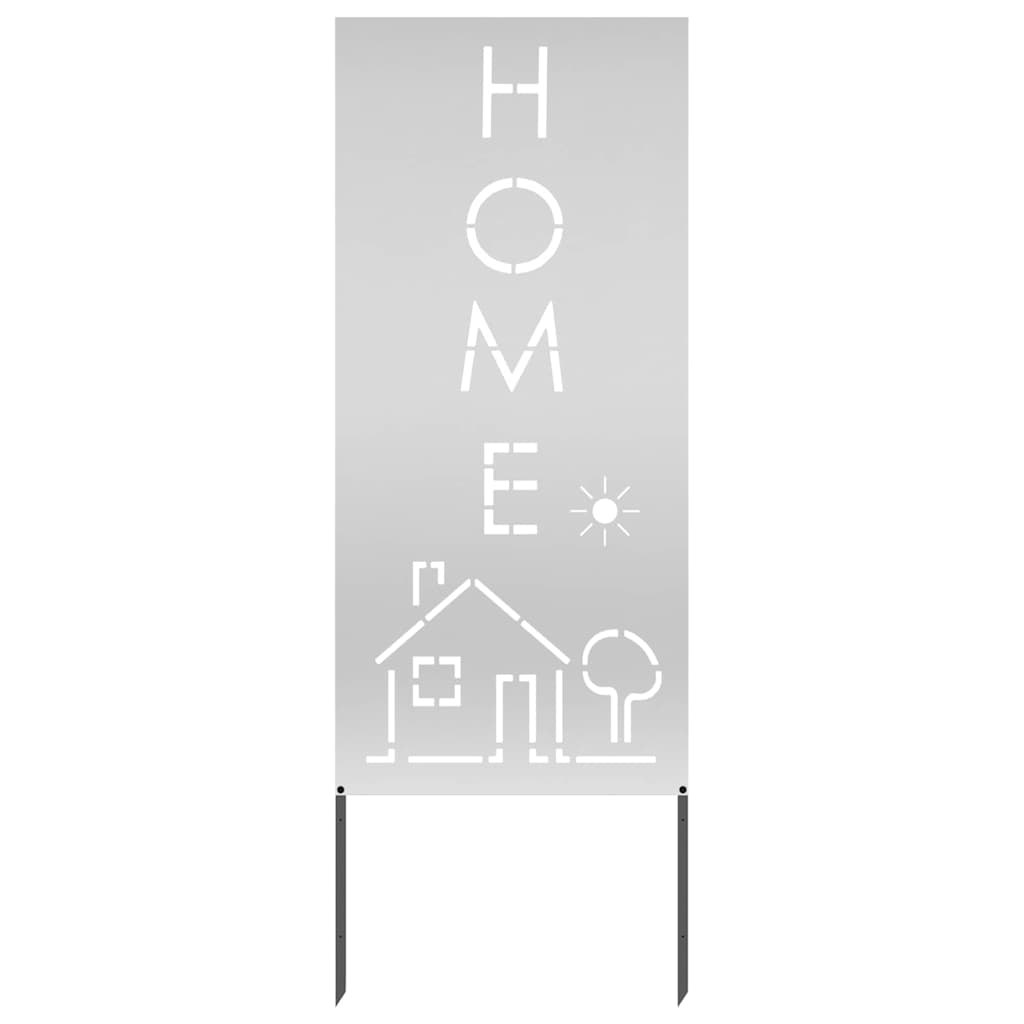 vidaXL Panou Decorativ de Grădină Argintiu 50 x 140 cm Oțel galvanizat vidaXL Panou Decorativ de Grădină Argintiu 50 x 140 cm Oțel galvanizat
