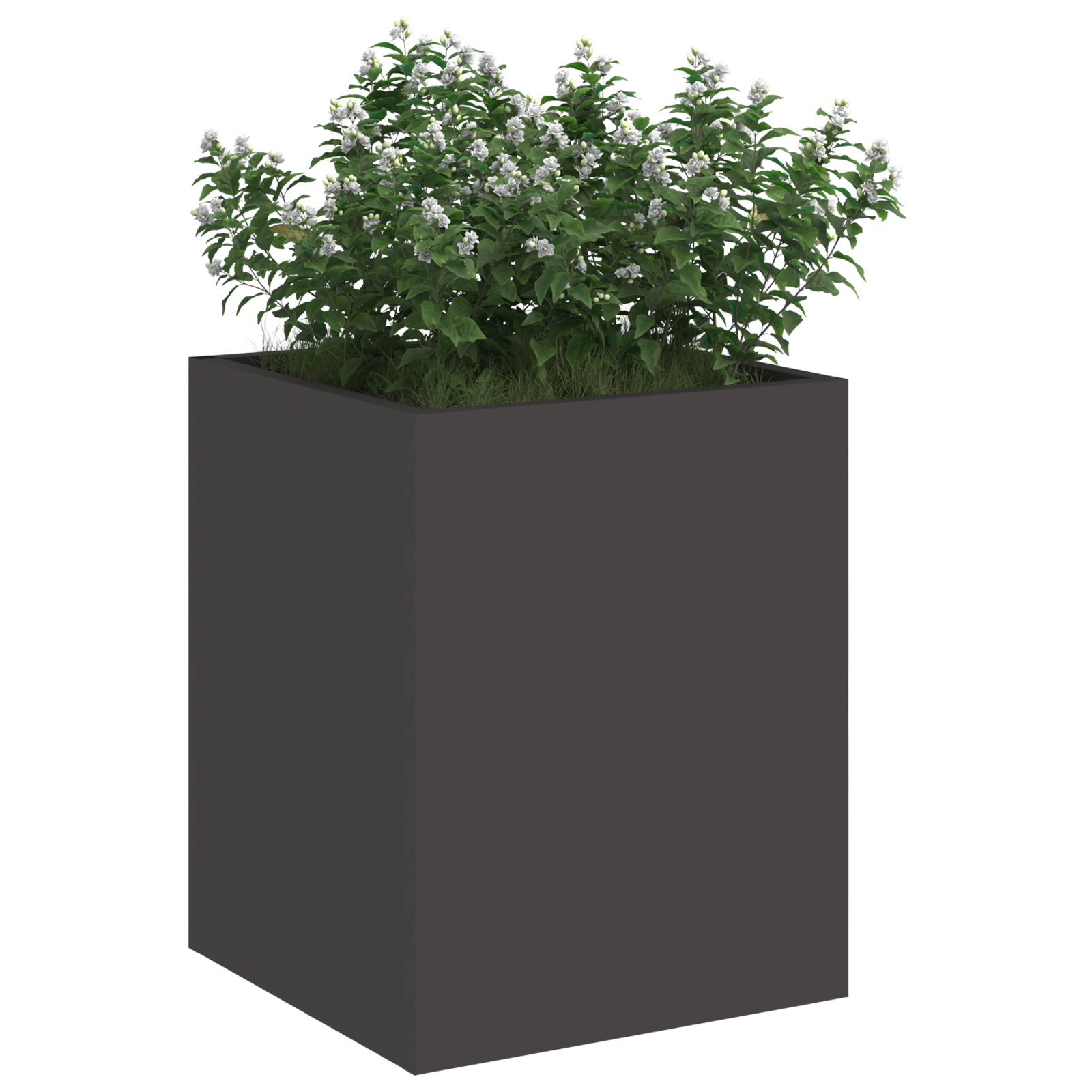 vidaXL Vază pentru Grădină Negru 32 x 32 x 40 cm Oțel laminat la rece vidaXL Vază pentru Grădină Negru 32 x 32 x 40 cm Oțel laminat la rece