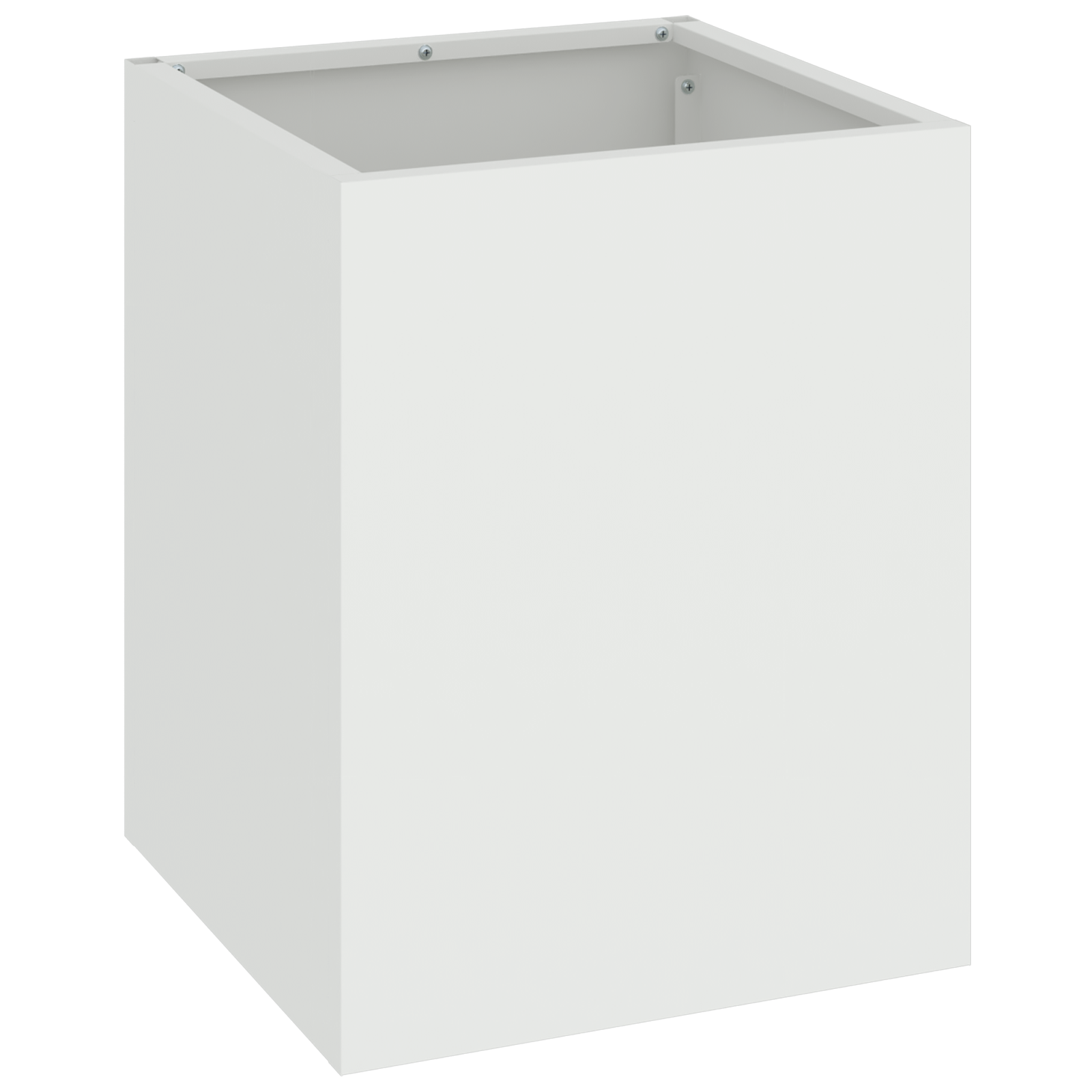 vidaXL Vază pentru Grădină Alb 32 x 32 x 40 cm Oțel laminat la rece