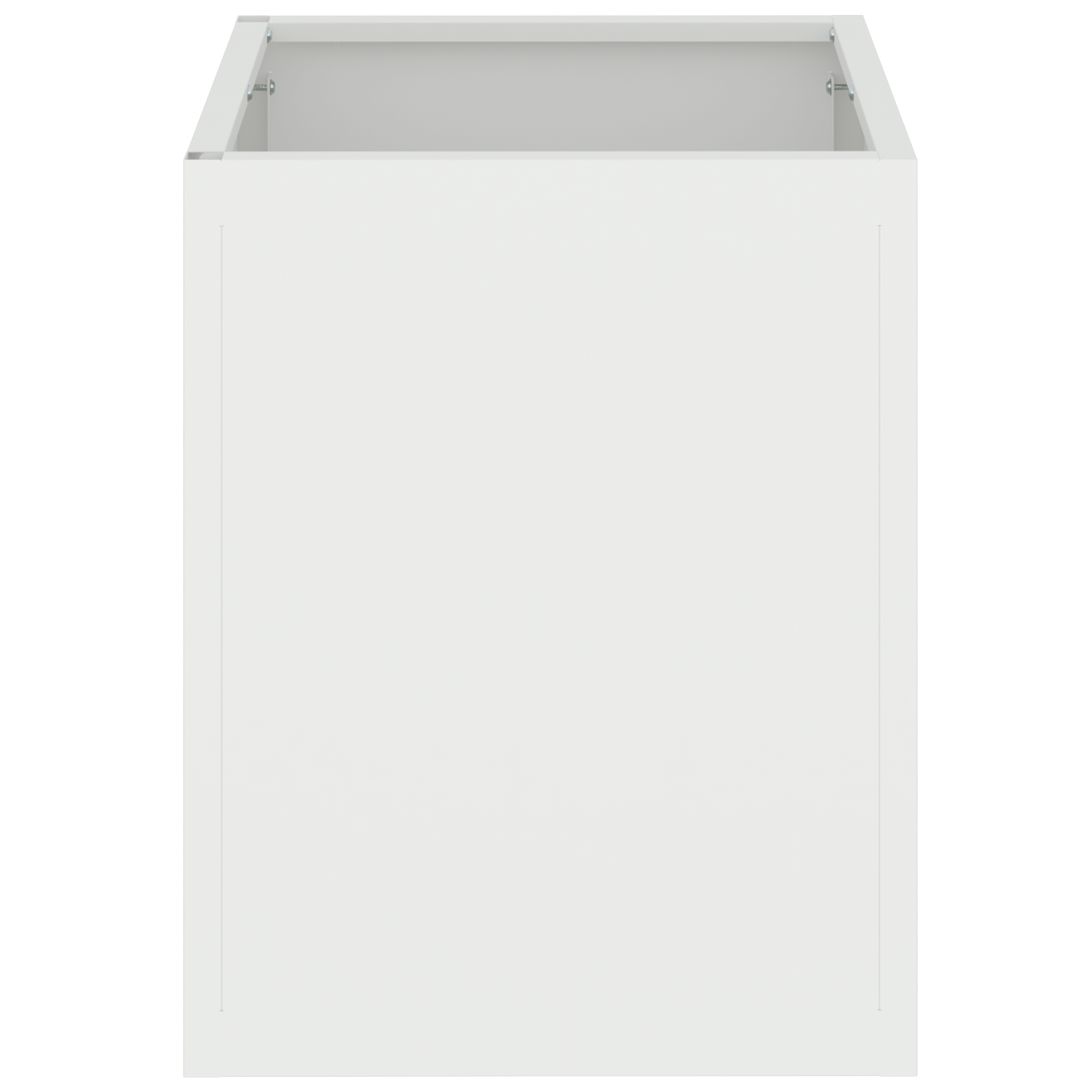 vidaXL Vază pentru Grădină Alb 32 x 32 x 40 cm Oțel laminat la rece