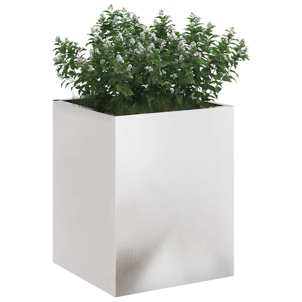 vidaXL Vază pentru Grădină Argintiu 50 x 32 x 40 cm Oțel inoxidabil vidaXL Vază pentru Grădină Argintiu 50 x 32 x 40 cm Oțel inoxidabil