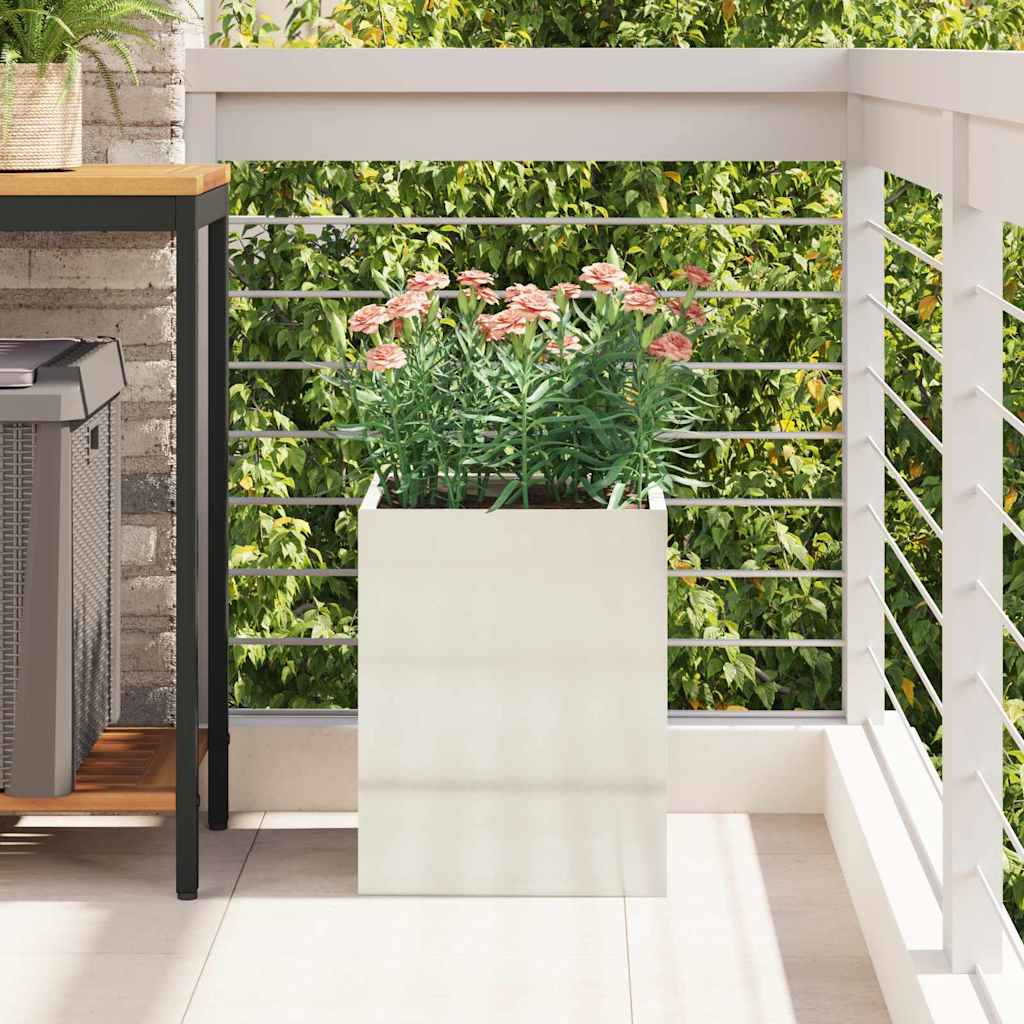 vidaXL Vază pentru Grădină Argintiu 50 x 32 x 40 cm Oțel galvanizat