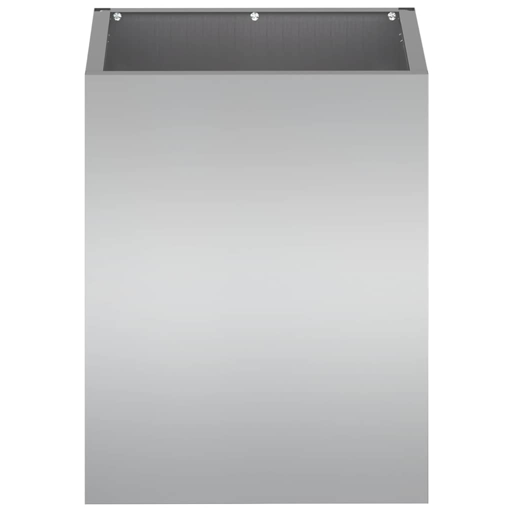 vidaXL Vază pentru Grădină Argintiu 50 x 32 x 40 cm Oțel galvanizat