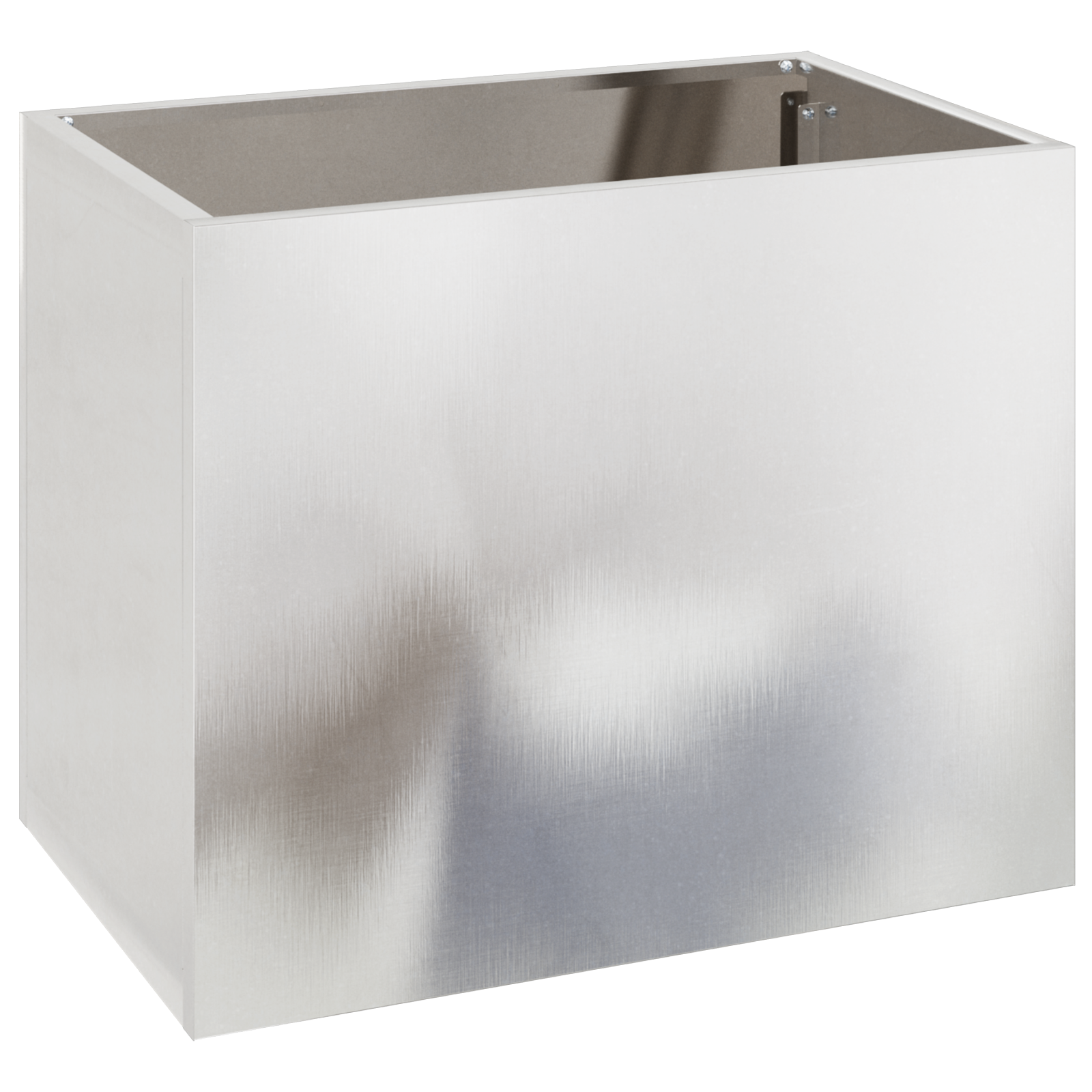 vidaXL Vază pentru Grădină Argintiu 50 x 32 x 40 cm Oțel inoxidabil