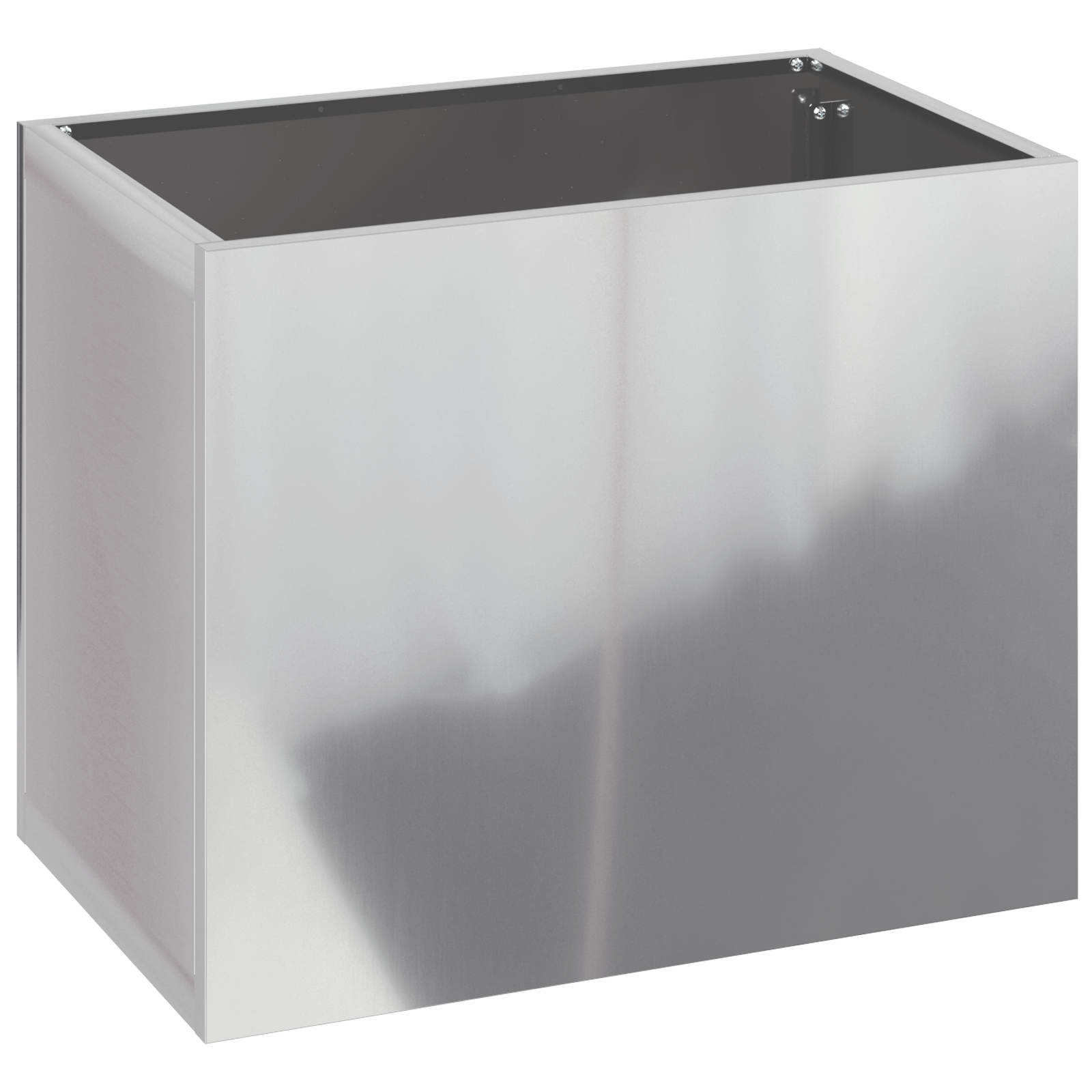 vidaXL Vază pentru Grădină Argintiu 50 x 32 x 40 cm Oțel galvanizat