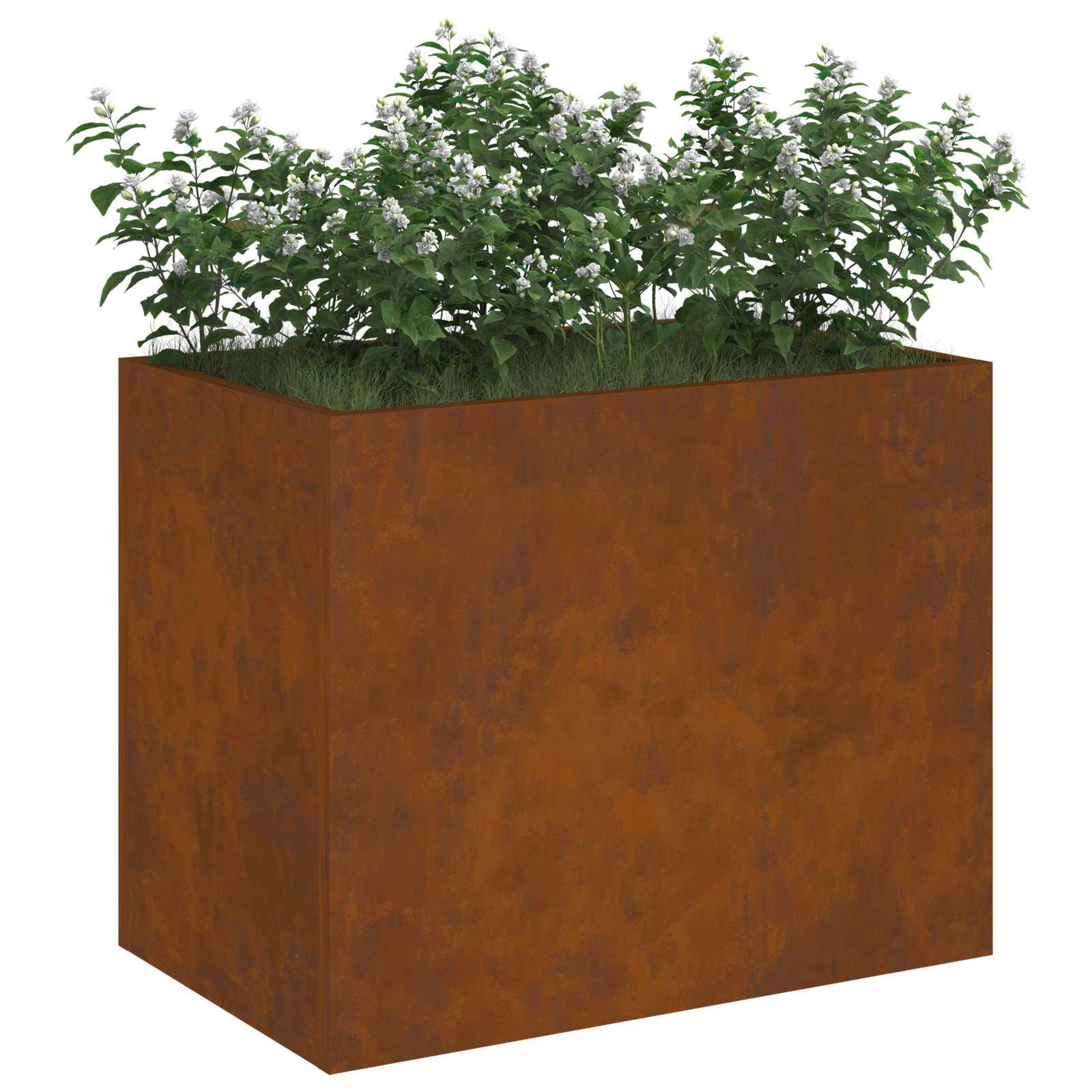 vidaXL Vază pentru Grădină Maro 50 x 32 x 40 cm Oțel Vechi vidaXL Vază pentru Grădină Maro 50 x 32 x 40 cm Oțel Vechi